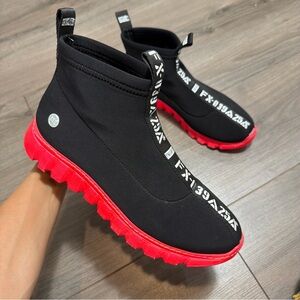 Mammamia Sock Sneaker Boots with hot pink Sole